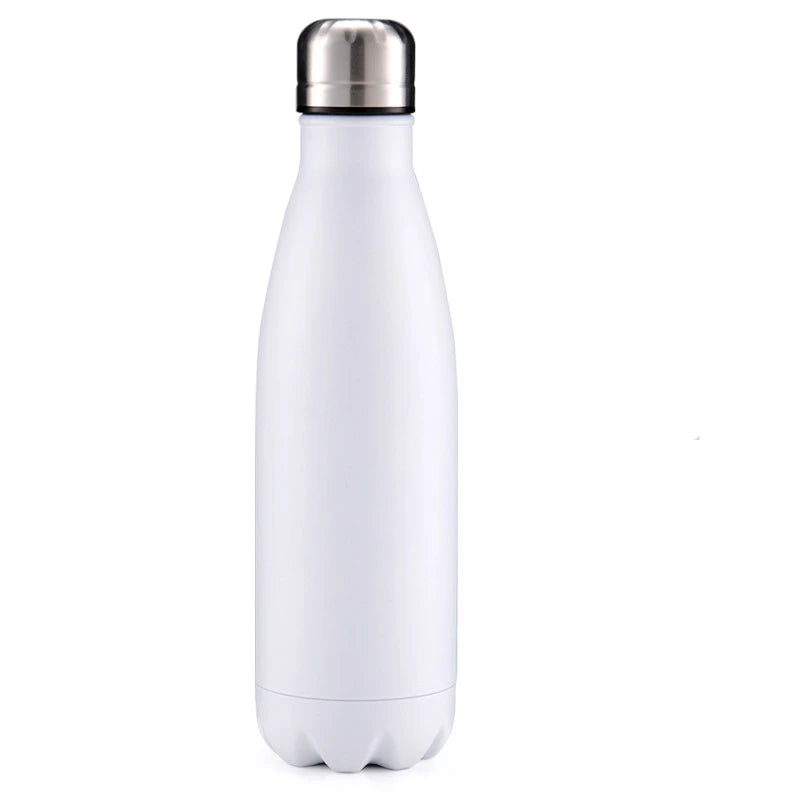 DIY Vacuum Water Bottles 500ML Safety 304 Stainless Steel Sport Coffee Cup Thermose Girls Boy Student Birth Gift Customized Logo